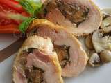 Cuisses de poulet désossées et farcies aux champignons