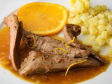 Aiguillettes de canard, sauce à l’orange