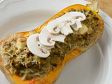 Butternut farcie aux champignons