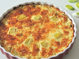 Quiche sans pâte au saumon et aux poireaux