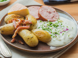 Bibeleskaes, le Fromage blanc alsacien & ses petites Pommes de terre