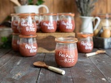 Compote de pêches en bocal