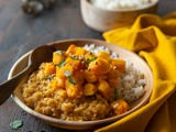 Dahl de lentilles corail et potimarron