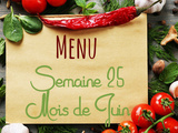 Menu de la Semaine – S25