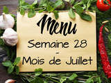 Menu de la Semaine – S28