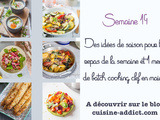 Menu pour la semaine du lundi 10 au dimanche 16 mai 2021