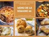 Menu pour la semaine du lundi 13 au dimanche 19 novembre 2023: des recettes originales pour un menu équilibré