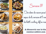 Menu pour la semaine du lundi 13 au dimanche 19 septembre 2021