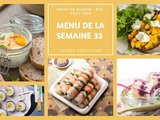 Menu pour la semaine du lundi 14 au dimanche 20 août 2023