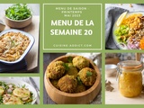 Menu pour la semaine du lundi 15 au dimanche 21 mai 2023