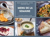 Menu pour la semaine du lundi 16 au dimanche 22 janvier 2023