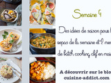 Menu pour la semaine du lundi 1er au dimanche 7 mars 2021