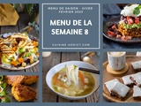 Menu pour la semaine du lundi 20 au dimanche 26 février 2023