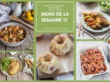 Menu pour la semaine du lundi 21 au dimanche 27 avril 2025