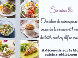 Menu pour la semaine du lundi 21 au dimanche 27 juin 2021