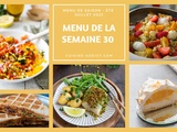 Menu pour la semaine du lundi 24 au dimanche 30 juillet 2023