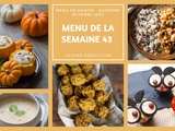 Menu pour la semaine du lundi 24 au dimanche 30 octobre 2022