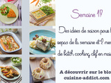 Menu pour la semaine du lundi 26 avril au dimanche 2 mai 2021