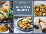 Menu pour la semaine du lundi 26 février au dimanche 3 mars 2024