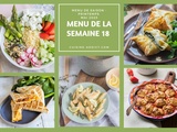 Menu pour la semaine du lundi 28 avril au dimanche 4 mai 2025