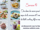 Menu pour la semaine du lundi 29 mars au dimanche 4 avril 2021