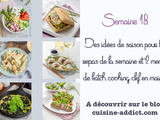 Menu pour la semaine du lundi 3 au dimanche 9 mai 2021