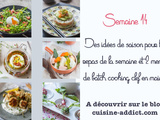 Menu pour la semaine du lundi 5 au dimanche 11 avril 2021