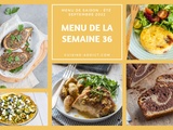 Menu pour la semaine du lundi 5 au dimanche 11 septembre 2022