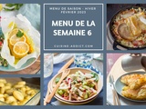 Menu pour la semaine du lundi 6 au dimanche 12 février 2023