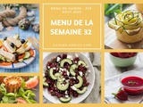 Menu pour la semaine du lundi 7 au dimanche 13 août 2023