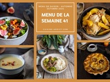 Menu pour la semaine du lundi 7 au dimanche 13 octobre 2024