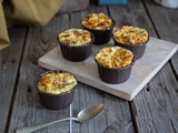 Muffins aux œufs, légumes d’hiver rôtis & feta