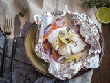 Papillote de Cabillaud aux légumes d’hiver et Lait de coco