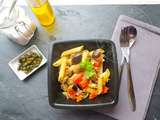 Penne, Thon & Aubergines au Wok