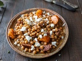 Pois chiche aux carottes, dattes et feta