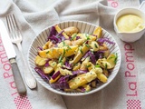 Pommes de Terre et Chou rouge, Sauce au Curcuma & Tahiné