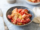 Salade de boulgour, pastèque et feta