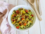 Salade estivale aux spaghettis de courgettes