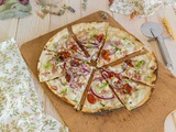 Tarte flambée estivale aux tomates séchées et feta