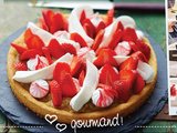 Tarte Gourmande Rhubarbe, Fraise & Chantilly au Mascarpone