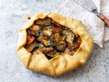 Tarte tomate, aubergines et mozzarella