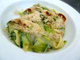 Courgettes en lamelles sauce béchamel