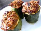 Courgettes farcies au riz