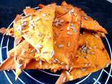 Crackers de courge butternut aux graines