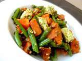 Haricots verts et patates douces au tofu