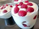 Mousse citron aux framboises