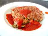 Pain de courgettes sauce tomate