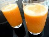 Smoothie melon orange au tilleul aubier