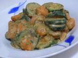 Wok rapide de courgettes patates douces