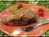 Fondant chocolat noir et framboises